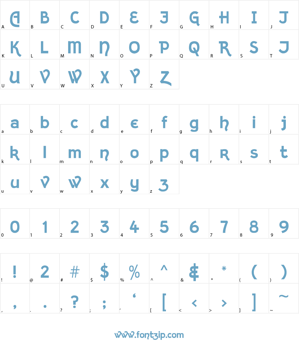 Kingthings Sans Font Character